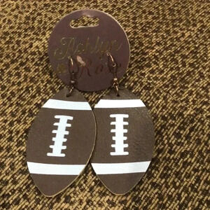 Football earring ! Get ready for Super Bowl with these cute brown footballs